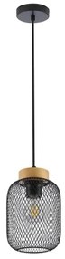 Brilagi - Závesné svietidlo na lanku BASKLITE 1xE27/15W/230V drevo/čierna