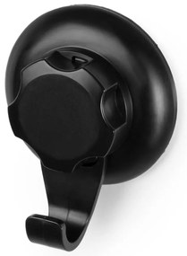 Súprava 4 čiernych samodržiacich nástenných háčikov Compactor Bestlock Black Small Hooks, ⌀ 5,4 cm