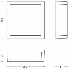 Philips - Vonkajšie stropné svietidlo SKIES 2xE27/14W/230V IP44 antracit
