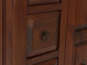 furniture-nabytek.cz - Masívna komoda Highboard Catana z borovice, hnedá, lakovaná – 107×45×130 cm