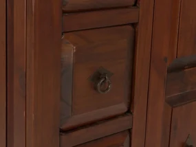 furniture-nabytek.cz - Masívna komoda Highboard Catana z borovice, hnedá, lakovaná – 107×45×130 cm