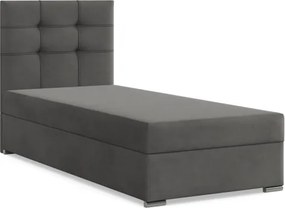 Čalúnená posteľ ELDA Velvet 90×200 cm sivá