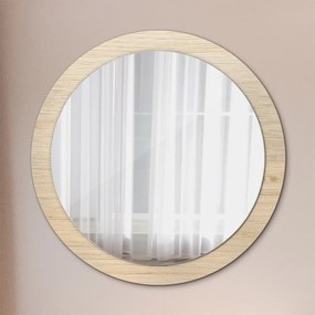 Okrúhle ozdobné zrkadlo na stenu Ľahké drevo fi 90 cm