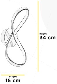 ONLI - LED Nástenné svietidlo INFINITY LED/15W/230V 4500K matný chróm