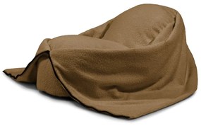 Hnedý detský sedací vak z textílie buklé Cocoon 80 – SLOWDOWN