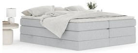 Svetlosivá boxspring posteľ s úložným priestorom/bez čela 180x200 cm Juniper – Maison de Rêve