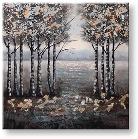 Maľovaný obraz na stenu STROMY 70x70 cm