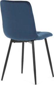 Jedálenská stolička zamatová, modrá CT-281 BLUE4
