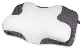 CONNECT IT CFH-6031-WH - Anatomický vankúš Lyra bielo-sivý