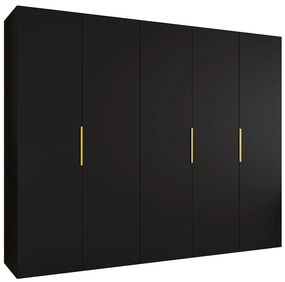 Skriňa Marbella I 250 čierna/zlatá