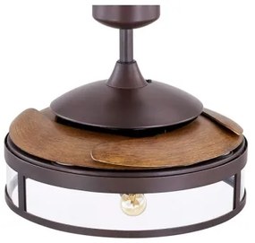 FANAWAY 212925 - LED Stropný ventilátor CLASSIC 3xE27/4W/230V hnedá + DO