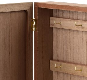 Skříňka na klíče STACY Pattern 26x20 cm hnědá