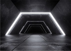 Sklenený obraz - Futuristický tunel (70x50 cm)