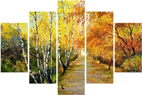 Obraz - Romantická alej pozdĺž vody, olejomaľba (150x105 cm)