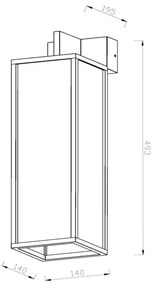 Lucide 27806/01/30- Vonkajšie nástenné svietidlo LAURENS 1xE27/40W/230V IP54 čierna