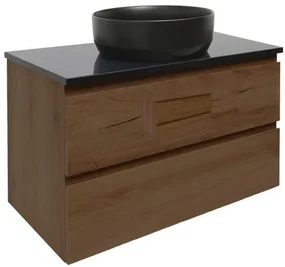Kúpeľňová skrinka s umývadlom SAT B-Way 80x30x45 cm matný orech BWAY80NUTTK