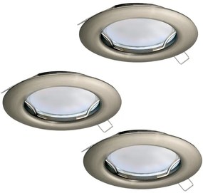 Eglo 94237 - SADA 3x LED Podhľadové svietidlo PENETO 3xGU10-LED/3W/230V