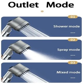 Úsporná masážna sprchová hlavica DA278 sada 10 kusov