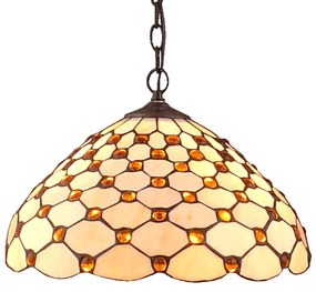 Luster Tiffany strop závesná lampa vitráž HIVE Prezent 58 vzor 7
