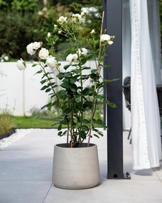 Kvetináč TROPICO, sklolaminát, výška 29 cm, béžová