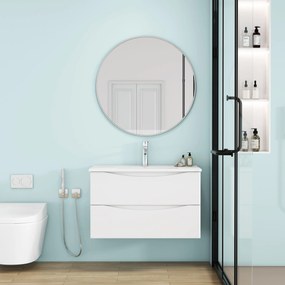 Závesná skrinka pod umývadlo Houseland Nirela 80 cm biela