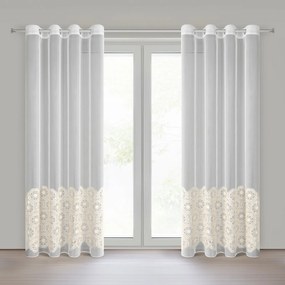 ZÁCLONA NA KRÚŽKOCH LIZA 140X250 CM BÉŽOVÁ