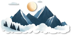 drevko |  Nástenná dekorácia Slnečné hory  48 x 100 cm