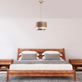 Závesný luster Cake béžový/zlatý