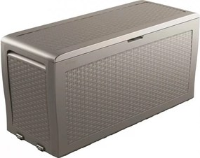 Keter Záhradný úložný box Samoa Rattan sivá, 270 l, 117 x 57 x 45 cm