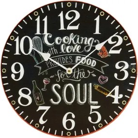 Nástenné hodiny Cooking with love, 30 cm%