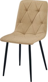 Hnedá jedálenská stolička LIBRA s čiernymi nohami