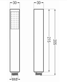 Mexen príslušenstvo - 1-bodový ručný sprchový set R-77, zlatá, 785776052-50