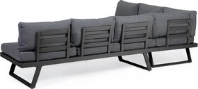 Sada zahradního nábytku LAFOOLE LUNGE tmavě šedá