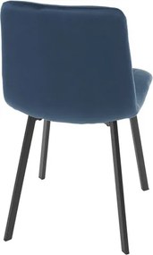 Jedálenská stolička zamatová, modrá DCL-973 BLUE4