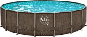 Marimex | Bazén Florida SWING 5,49x1,22m bez príslušenstva - motív HNEDÝ RATAN | 10340309