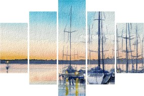 Obraz - Lodičky, aquarel (150x105 cm)