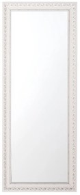 Nástenné zrkadlo 50 x 130 cm biele/strieborné MAULEON Beliani