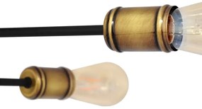 Prisadený luster CAMBRIDGE 6xE27/20W/230V čierna/zlatá