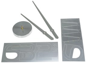 IKO Nástenné hodiny veľké 80-120cm – strieborné 4 číslice