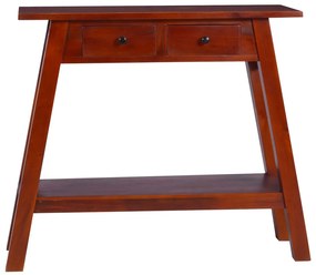 Konzolový stolík klasický hnedý 90x30x75 cm mahagónový masív 288892