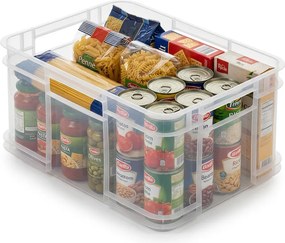 Keeeper 2. akosť - Úložný box pre domácnosť aj dielňu, BRUNO XL, 28L, 43 x 35 x 24 cm, transparentný