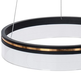 Toolight Toolight, LED závesné svietidlo 40cm APP1191-CP, čierna-zlatá, OSW-40022