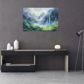 Obraz - Údolie vodopádov (90x60 cm)