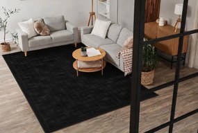Koberec AURA J2556A čierny / antracitový