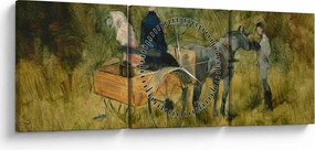 Obraz - Henri de Toulouse-Lautrec, The Trap, reprodukcia (s hodinami) (90x30 cm)