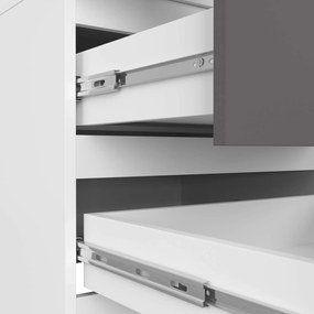 Šatníková skriňa STAR 60 cm bielo-grafitová