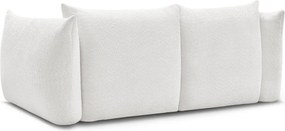 Biela pohovka z textílie buklé 234 cm Azra – Bobochic Paris