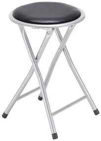 Skladacia taburetka Alto Silver čierna