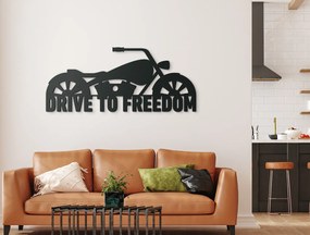 drevko Obraz Harley - Drive to freedom Rozmer obrazu: 28 x 65 cm, Farba dekorácie: Čierna