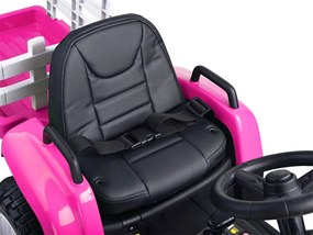 JOKOMISIADA Traktor s prívesom na akumulátor + diaľkové ovládanie  PA0242 ružový